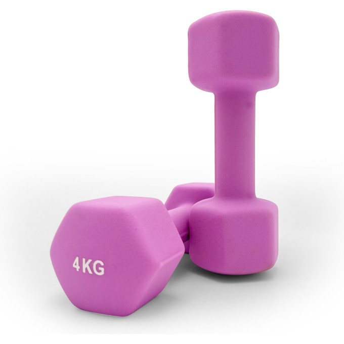 Гантель UNIX FIT неопреновая 4 кг Violet, 2 шт. DBNEO4VTx2